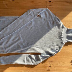 Uniqlo Babyblue 100% Wool Merino Turtleneck Size M Ribbed